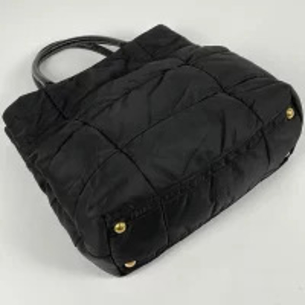 Prada Nero Bag Black 2way Tote Plate Shoulder Black